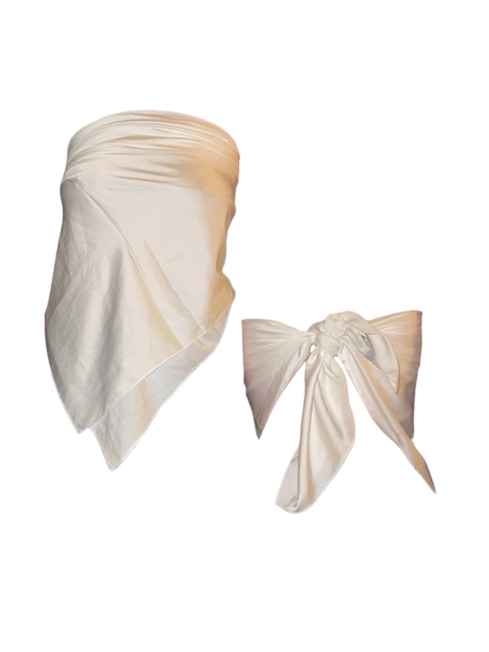 White Satin Scarf